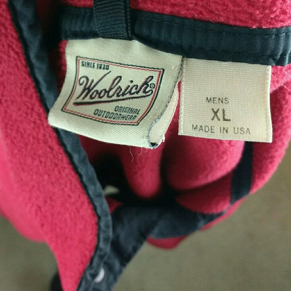 Woolrich Polartec red half button fleece, size XL - Picture 4 of 7